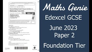 Edexcel Foundation Paper 2 June 2023 Exam Walkthrough [upl. by Lemar]