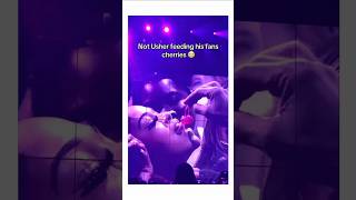 Usher feeding cherries to fan in his concert 2024 and this happen live tour past present future [upl. by Aydan]