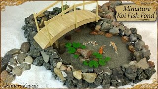 Miniature Koi Fish Pond  Polymer ClayResin Tutorial [upl. by Clawson506]