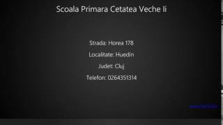 Scoala Primara Cetatea Veche Ii Huedin [upl. by Noslen]