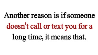 Another sign is if someone doesnt call or text you for a long time it means that Human Psychology [upl. by Sailesh]