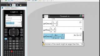 TiNspire CAS GET COMMON DENOMINATOR [upl. by Adnav]