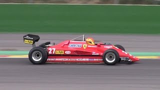 Ferrari F1 126 C2 ex Gilles Villeneuve  EPIC Flames amp Accelerations [upl. by Kinsman]