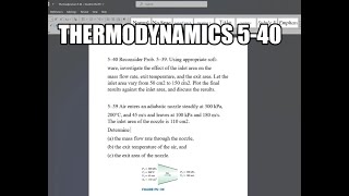 Thermodynamics 540 Reconsider Prob 5–39 Using appropriate software investigate the effect of the [upl. by Hattie]