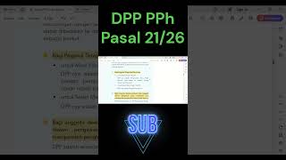 Dasar Pengenaan Pajak PPh Pasal 2126 [upl. by Therron602]