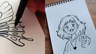 Sketchbook ideas ✨ Art  Draw Compilation [upl. by Nohsyt]