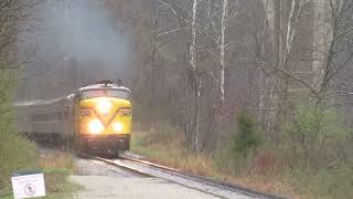 Cuyahoga Valley Scenic Rail road in Brecksville Ohio with a caboose [upl. by Engel]