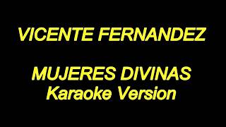 Vicente Fernandez  Mujeres Divinas Karaoke Lyrics NUEVO [upl. by Macur]