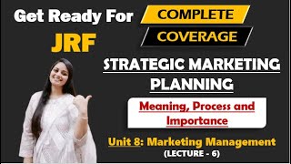 Strategic marketing planning in marketing management Marketing management NTAUGC NET Commerce [upl. by Tillo]