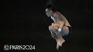 China completes diving gold medal sweep in Paris as Cao Yuan tops mens 10m platform  NBC Sports [upl. by Absalom793]