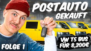 POSTAUTO VW T5 gekauft günstiges Schnäppchen oder Schrottkarre 💀 DHL BUS UMBAU 📦 Folge 01 [upl. by Cinda30]