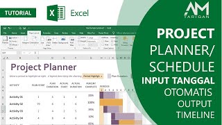 Membuat Project Planner  Schedule dengan Excel  Input tanggal otomatis outputnya timeline [upl. by Fisoi]