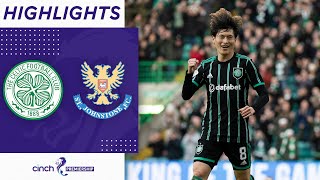 Celtic 41 St Johnstone  Furuhashi and Hatate claim braces  cinch Premiership [upl. by Aynodal668]