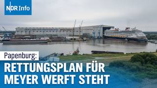 Rettungsplan für Meyer Werft Bund und Land übernehmen Kreuzfahrtbauer aus Papenburg  NDR Info [upl. by Jollenta607]