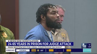 Man sentenced to decades in prison for attacking Las Vegas judge Im not an evil person [upl. by Limay]