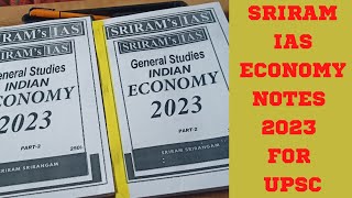 Sriram IAS Economy Notes 2023 For UPSC Unboxing amp Review [upl. by Eninej]