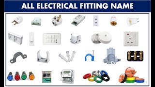 Electrical fitting names  Electrical accessories list electrical fitting building wireway [upl. by Ahsats]