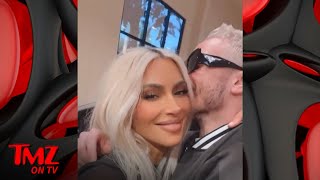 Kim Kardashian and Pete Davidson Share a Kiss with Matching Bleached Hair  TMZ TV [upl. by Edelman]