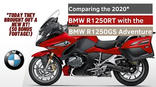 Compare the 2020 BMW R1250RT with my BMW R1250GS Adventure Ride and Review [upl. by Stolzer]