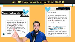 WEBINAR Exposició i defensa PROGRAMACIÓ i SA [upl. by Spiro237]