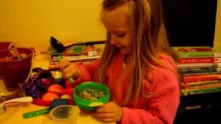 RAW VEGAN SALAD  3 Year Olds Lunch  Vid27 [upl. by Anitra618]