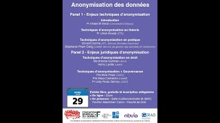 Symposium Anonymisation des données [upl. by Irrol]