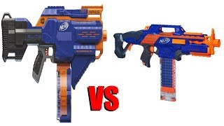 Nerf Rapidstrike versus New Nerf Elite Infinus [upl. by Aryhs]