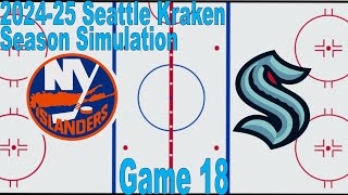 202425 Seattle Kraken Simulation Game 18  New York Islanders vs Seattle Kraken [upl. by Antoine]