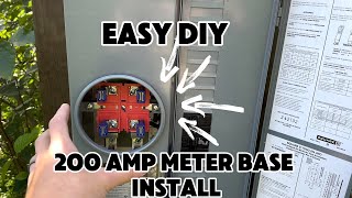 EASY DIY 200 amp METER BASE install [upl. by Anatnahs877]