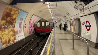 Southbound Northern Line Train at Embankment Station [upl. by Aiynat186]