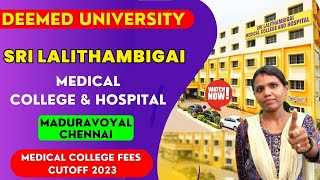 lalithambigai medical college chennai cutoff 2023 neet2024 mbbs medicalcollege medical ntaneet [upl. by Laeria515]