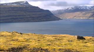 Wind Turbines  Neshagi Wind Farm Eysturoy Faroe Islands [upl. by Ynattib]