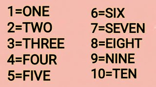 1 to 10 spelling in english words1 to 100 spelling in EnglishNumber names 1to10kid tunes time [upl. by Honig]