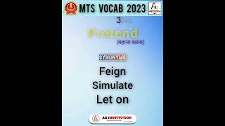 English Vocabulary425 MTS PYQ VOCAB 2023ByAnkush BhaiyaNDACDSAirforceCHSLCGLCPOSSCAFCAT [upl. by Atiuqehs402]