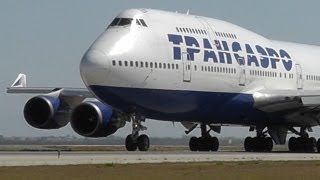 Transaero 747446 Close Taxi and Takeoff  Inside Larnaca Intl  Unique view [upl. by Chaworth612]