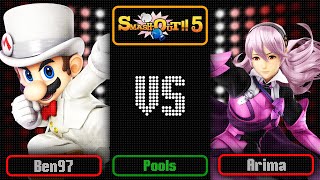 SmashOut 5  Pools  Ben97 Mario vs Arima Corrin [upl. by Ained707]