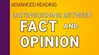 Distinguishing fact from opinion [upl. by Solita376]