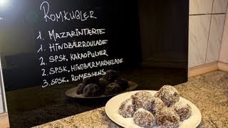 Hjemmelavede romkugler  de bedste  How to make Danish pastry recipe  rumballs [upl. by Wilbur]