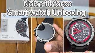 NOISEFIT force smartwatch Unboxing  Bluetooth calling  Rotating Crown  132’’ Highres Display [upl. by Middendorf]