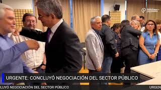 URGENTE CONCLUYÓ NEGOCIACIÓN DEL SECTOR PÚBLICO [upl. by Angelika446]