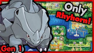 Can I Beat Pokemon Red with ONLY Rhyhorn 🔴 Pokemon Challenges ► NO ITEMS IN BATTLE [upl. by Primaveria651]