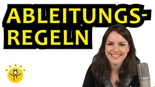 ALLE Ableitungsregeln mit Beispielen – Übersicht Ableitungen von Funktionen bilden [upl. by Edelsten]