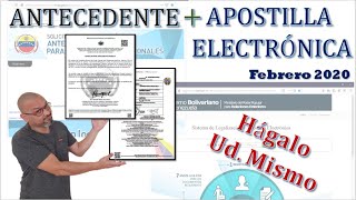 CÓMO SOLICITAR ANTECEDENTES PENALES Y APOSTILLARLOS ► Hágalo Ud Mismo  2021 [upl. by Aramen773]