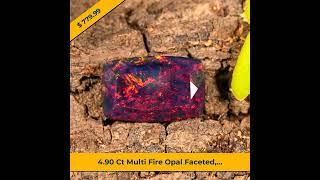 490 Ct Multi Fire Opal Faceted Natural Ethiopian Welo Fire Black Opal Faceted Welo Fire Opal [upl. by Arol]