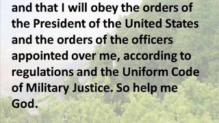 US Armed Forces Oath of Enlistment  Hear the Text [upl. by Nauqyaj]