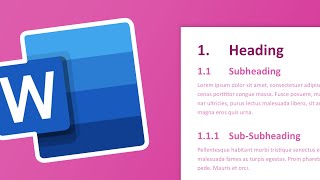 Numbered Headings and Subheadings 111  Microsoft Word Tutorial [upl. by Candy]