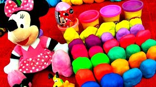 30 PlayDoh Surprise Eggs MINNIE MOUSE Disney Cars Toy Story Disney Princess Transformers PlayDough [upl. by Annayat]