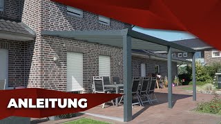 So einfach montierst du eine Terrassenüberdachung aus Aluminium [upl. by Nwahsan764]