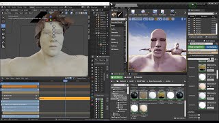 Blender shapes key animations to UE4 morph targets animations [upl. by Suckram125]