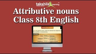 CBSE Class 8 English Attributive nouns  English Grammar  Class 8 English NCERT Solutions [upl. by Drawyah]